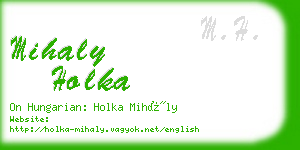 mihaly holka business card